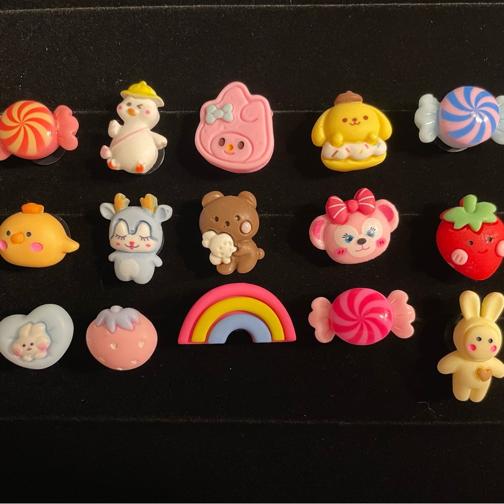 Kawaii very cute pastel croc jibbitz, shoe decor 15 pack
